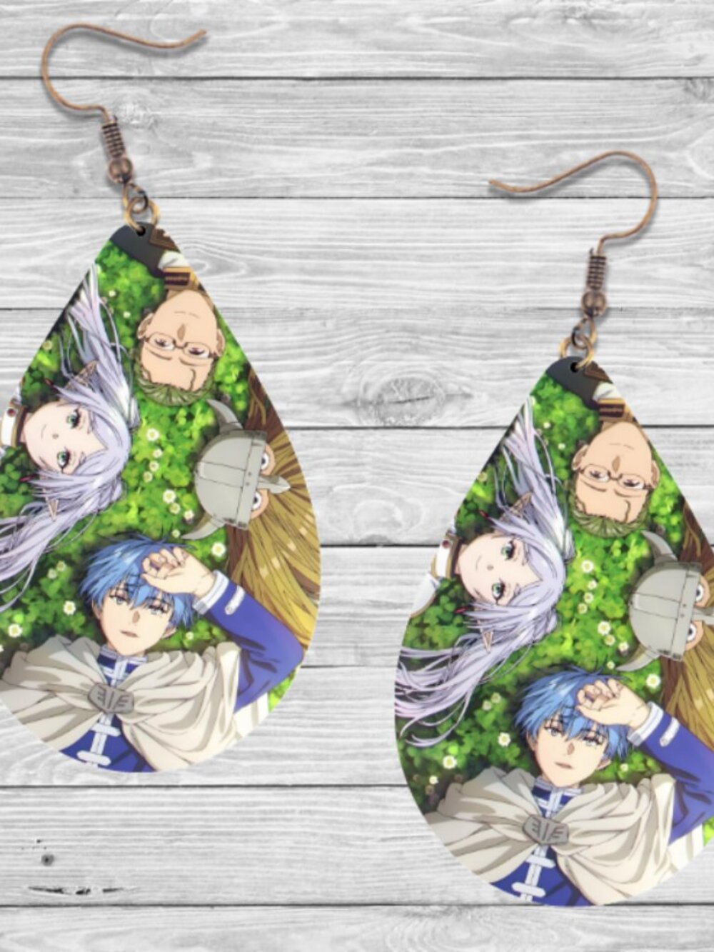 Frieren: Beyond Journey' Earrings: Anime Wooden Teardrop Hypoallergenic Earrings